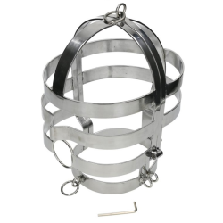 masque avec collier en acier