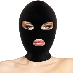 masque de soumission bdsm bouche et yeux noir