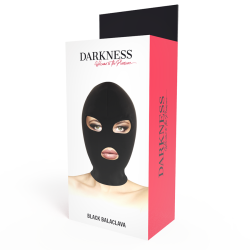 masque de soumission bdsm bouche et yeux noir