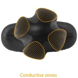 plug anal tartare quadripolar silicone noir
