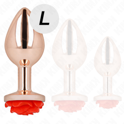 plug anal or rose avec rose rouge l