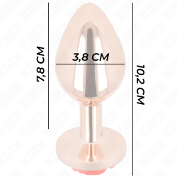 plug anal or rose avec rose rouge l