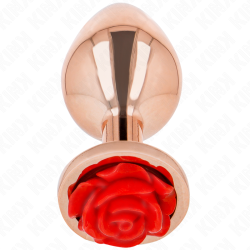 plug anal or rose avec rose rouge s