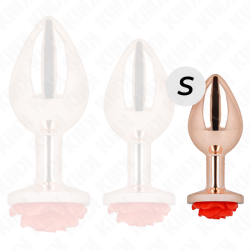 plug anal or rose avec rose rouge s