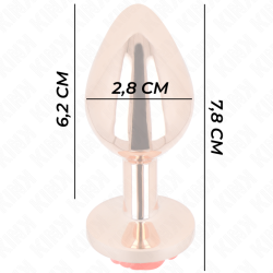 plug anal or rose avec rose rouge s