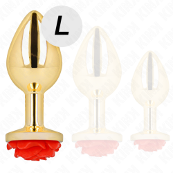 plug anal or rose rouge taille l