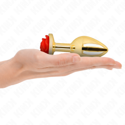 plug anal or rose rouge taille l