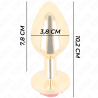 plug anal or rose rouge taille l