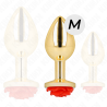 plug anal or rose rouge taille m