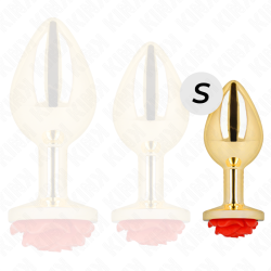 plug anal or rose rouge taille s