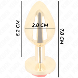 plug anal or rose rouge taille s