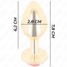 plug anal or rose rouge taille s