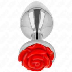 plug anal rose rouge taille l