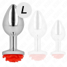 plug anal rose rouge taille l