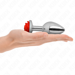 plug anal rose rouge taille l