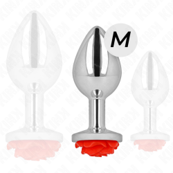 plug anal rose rouge taille m