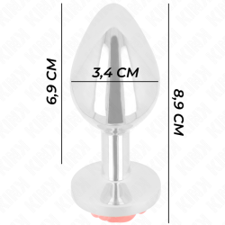 plug anal rose rouge taille m