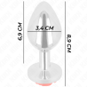 plug anal rose rouge taille m