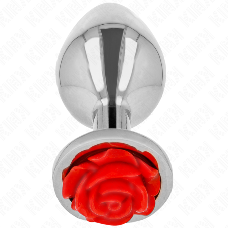 plug anal rose rouge taille s
