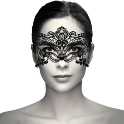 masque large en dentelle noire