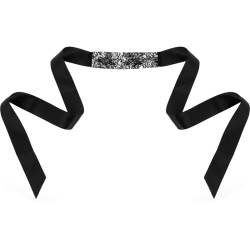 masque en dentelle noire avec ruban