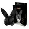 masque en cuir vegan avec oreilles de lapin