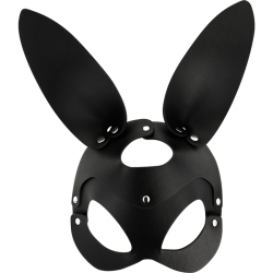 masque en cuir vegan avec oreilles de lapin