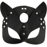 masque en cuir vegan avec oreilles de chat