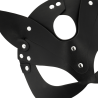 masque en cuir vegan avec oreilles de chat