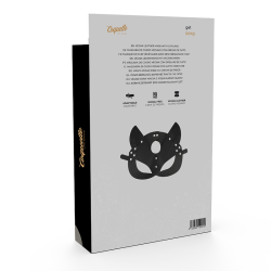 masque en cuir vegan avec oreilles de chat