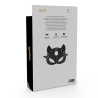 masque en cuir vegan avec oreilles de chat