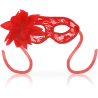 masques masques dentelle et fleur rouge
