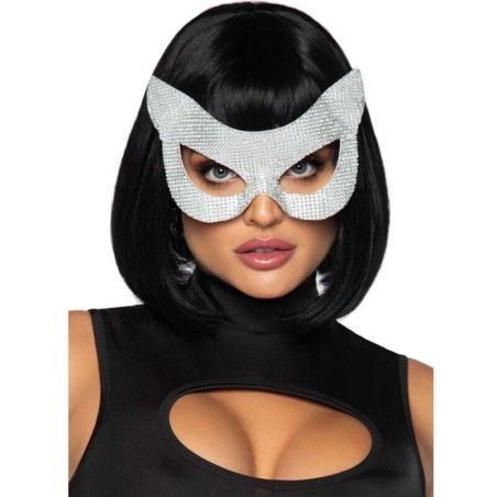 masque de chat avec diamants