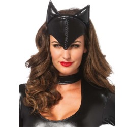 masque de femme chat noir
