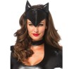 masque de femme chat noir