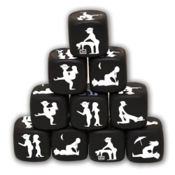 jeu de dés de posture noir