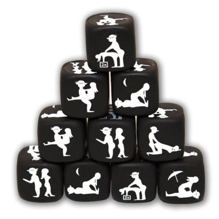 jeu de dés de posture noir