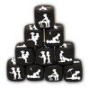 jeu de dés de posture noir