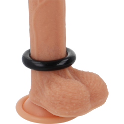 anneau pénis super flexible et résistant 4,5cm noir