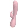 vibrateur magic stick avec lapin - rose clair