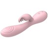 vibrateur magic stick avec lapin - rose clair