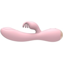 vibrateur magic stick avec lapin - rose clair