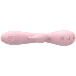 vibrateur magic stick avec lapin - rose clair