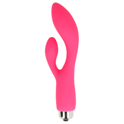 vibrateur avec lapin 13 cm rose