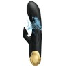 vibrateur de luxe rechargeable noir plaqué or