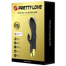 vibrateur de luxe rechargeable noir plaqué or
