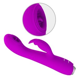 vibrateur rechargeable rachel avec ondes stimulantes violet