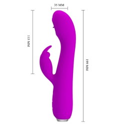 vibrateur rechargeable rachel avec ondes stimulantes violet