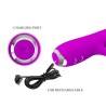 vibrateur rechargeable rachel avec ondes stimulantes violet