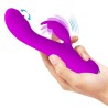 vibrateur rechargeable rachel avec ondes stimulantes violet